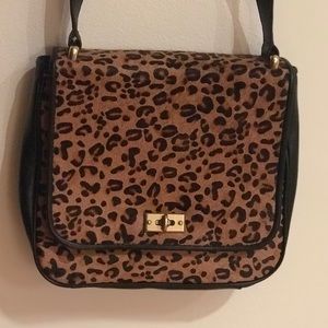 Fossil leopard print cross body bag
